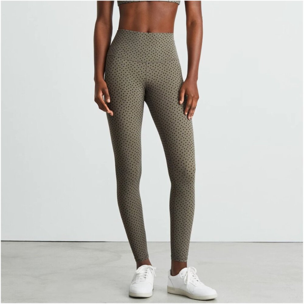 Everlane The Perform Ankle Leggings in Green Dot Size M Woman's